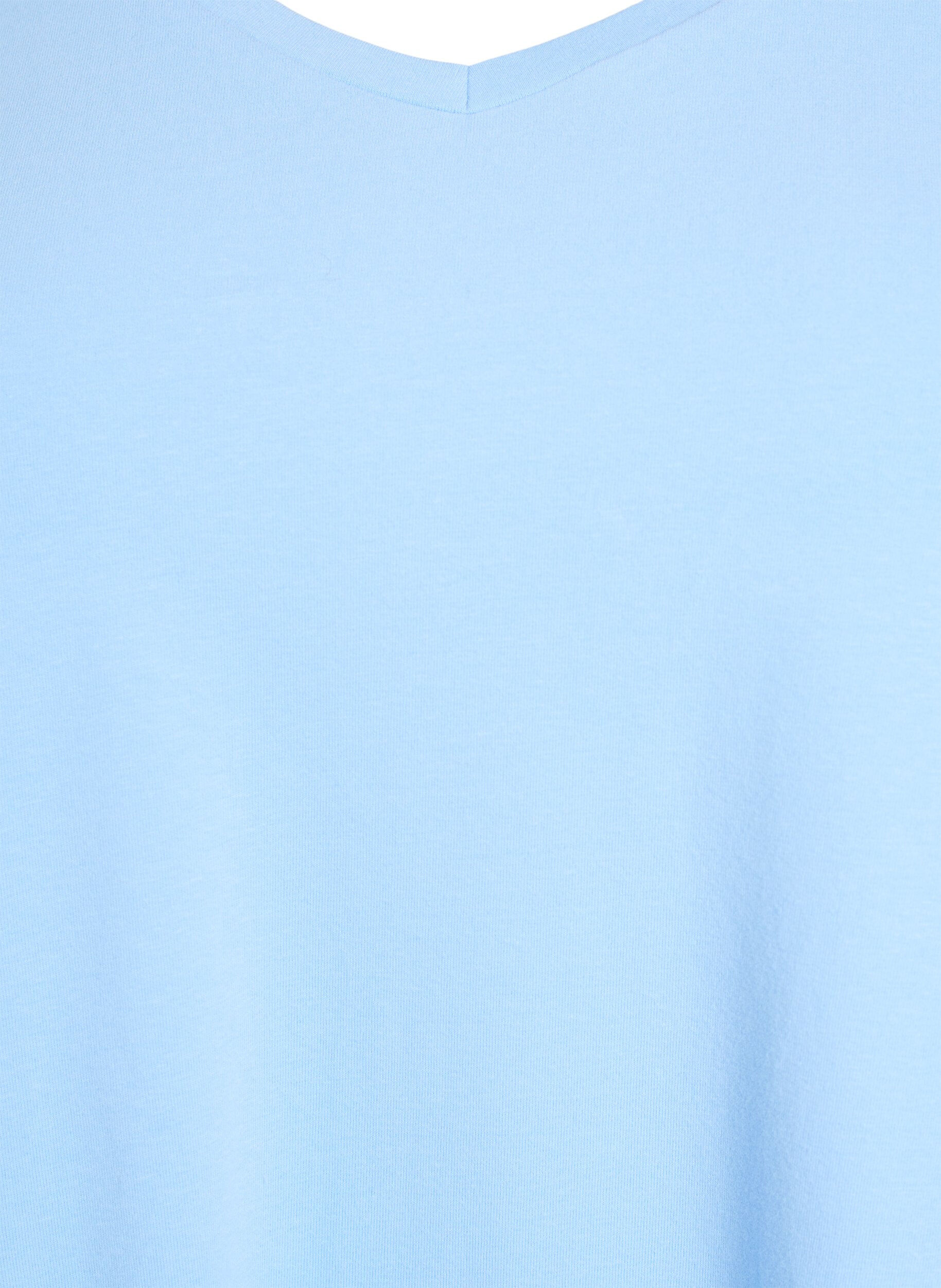 ZizziEffen basic katoenen T-shirt, Blauw, Packshot image number 2