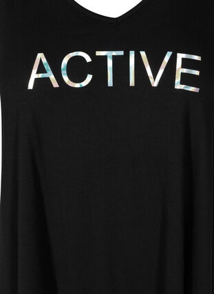 Sportshirt met a-lijn en print, Black Holo, Packshot image number 2