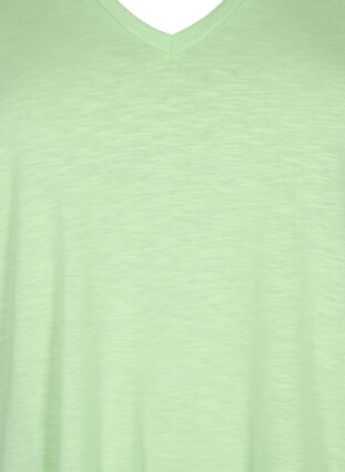 T-shirt basique à manches courtes et col en V, Paradise Green, Packshot image number 2