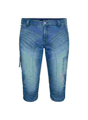 Slim fit capri jeans met zakken