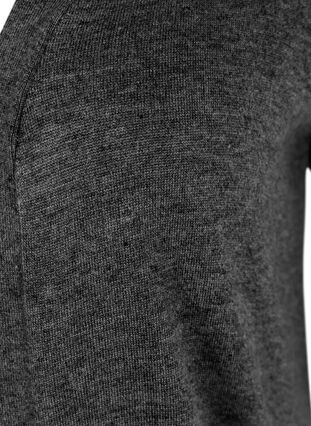 Lang gebreid vest in viscosemix, Dark Grey Melange, Packshot image number 2