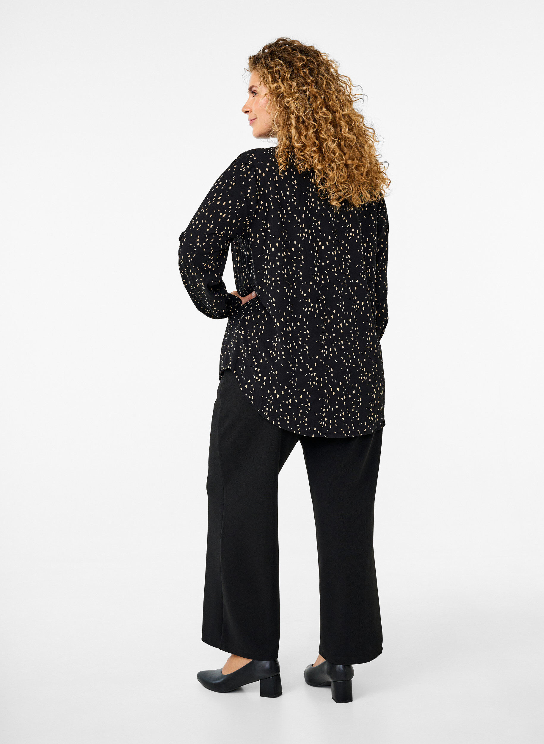 ZizziLosse broek met zakken, Zwart, Model image number 2