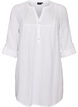 Tunique en mousseline de coton avec broderie anglaise, Blanc, Packshot image number 0