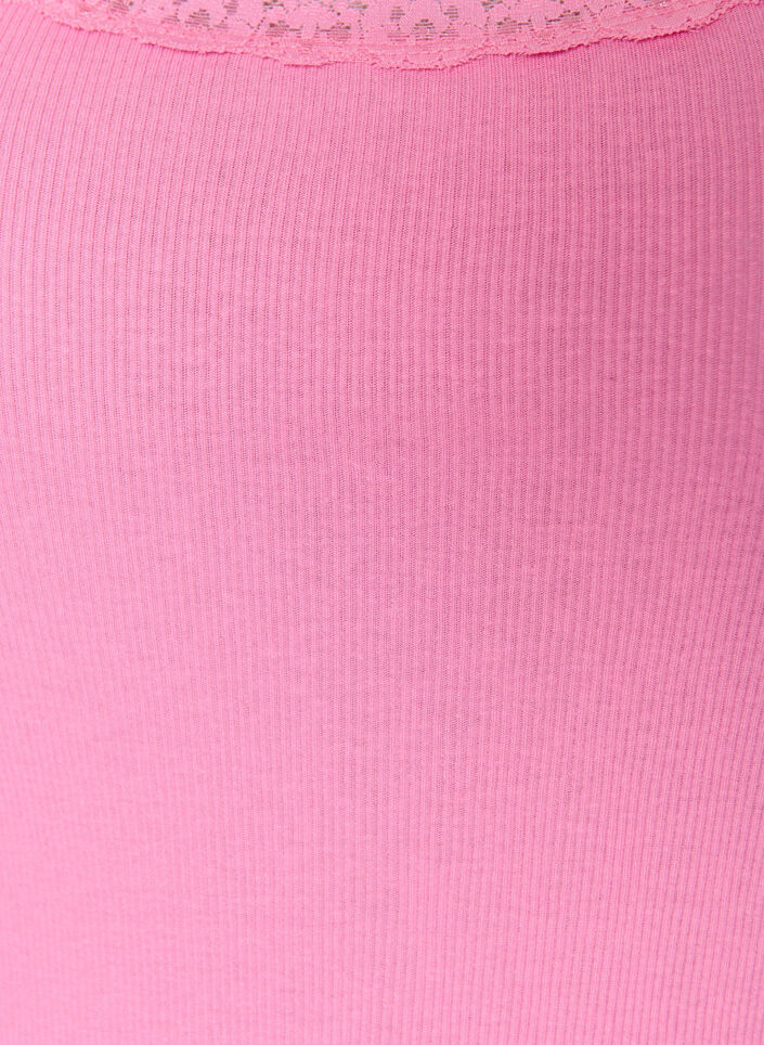 Haut avec bordure en dentelle, Rose, Packshot image number 2