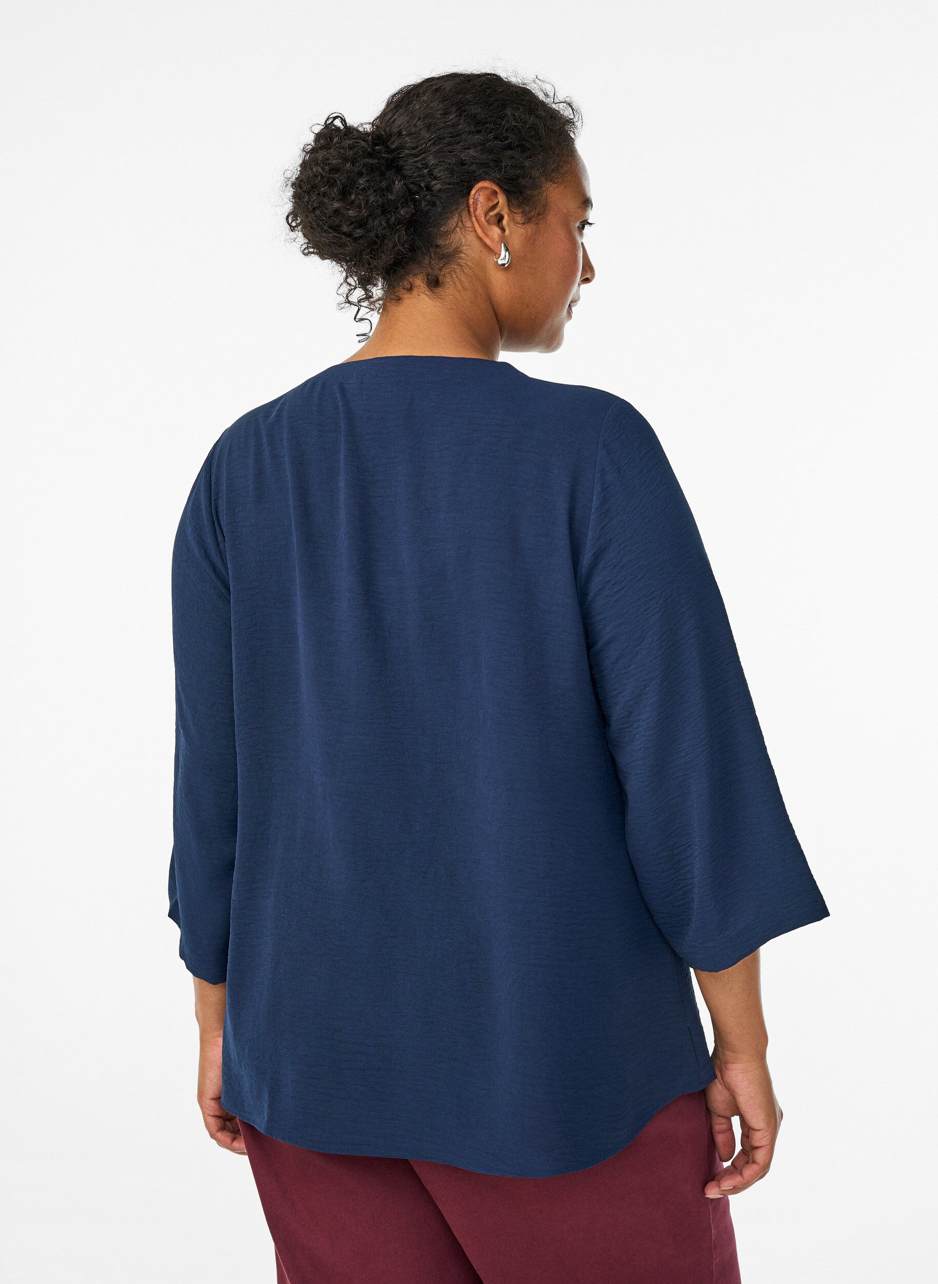 ZizziFLASH - Blouse met 3/4 mouwen, Blauw, Model image number 2