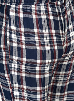 Bas de pyjama en coton à carreaux, Navy Comb Check, Packshot image number 3