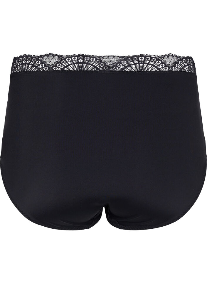 Culotte en dentelle et taille haute, Black, Packshot image number 1