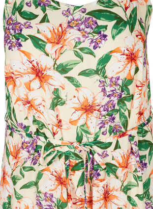 Robe longue fleurie en Robe longue fleurie en viscose, Tropic AOP, Packshot image number 2