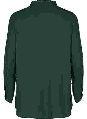 Chemise à manches longues avec col à volants, Scarab, Packshot image number 1