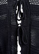 Cardigan en maille avec liens et motifs ajourés, Noir, Packshot image number 2