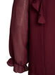 Transparante blouse met ruches en striksluiting, Rood, Packshot image number 3