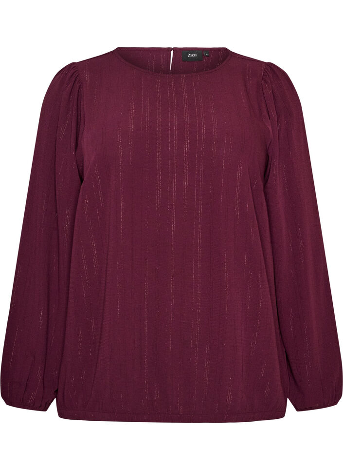 Blouse avec des paillettes, Bordeaux, Packshot image number 0