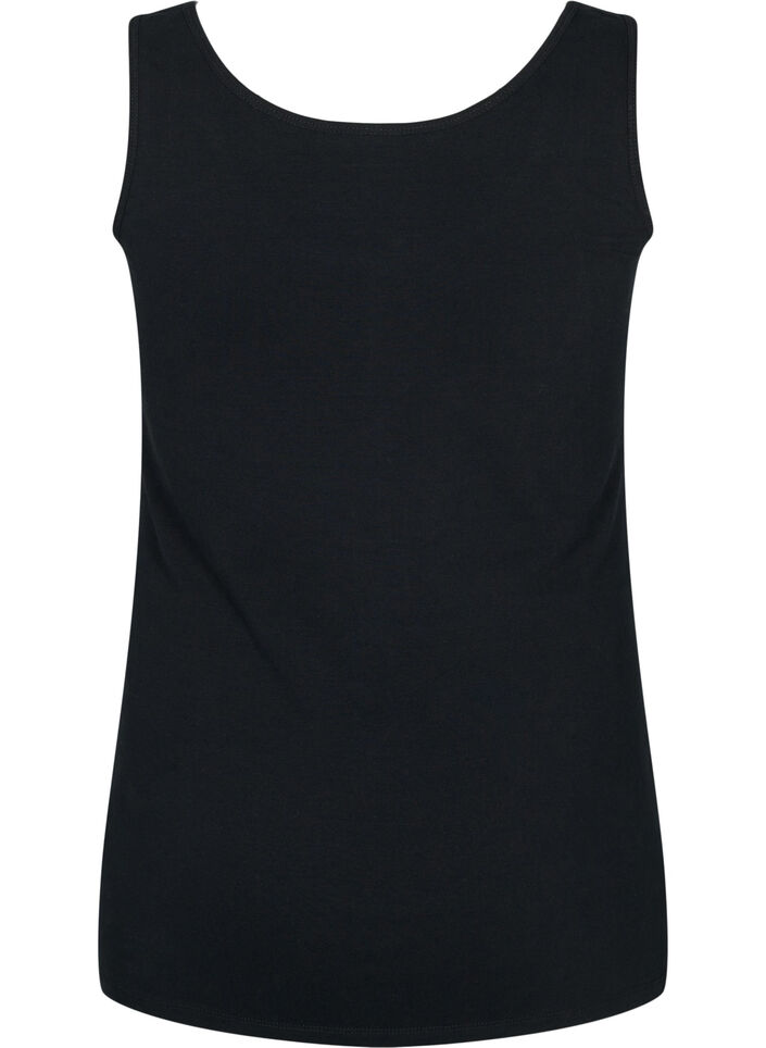 Haut basique en coton, Noir, Packshot image number 1