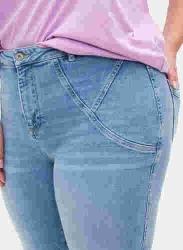 Amy jeans met hoge taille en super slanke pasvorm, Light blue, Model image number 2