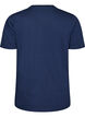 T-shirt en coton biologique avec broderie ajour&eacute;e, Bleu, Packshot image number 1