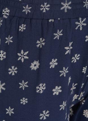 Pantalon de pyjama ample en coton bio, Night Sky Snow, Packshot image number 2