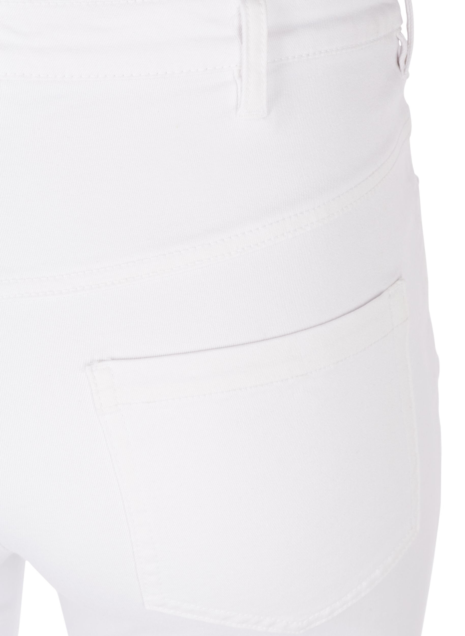 ZizziSuper slim Amy jeans met hoge taille, White, Packshot image number 3