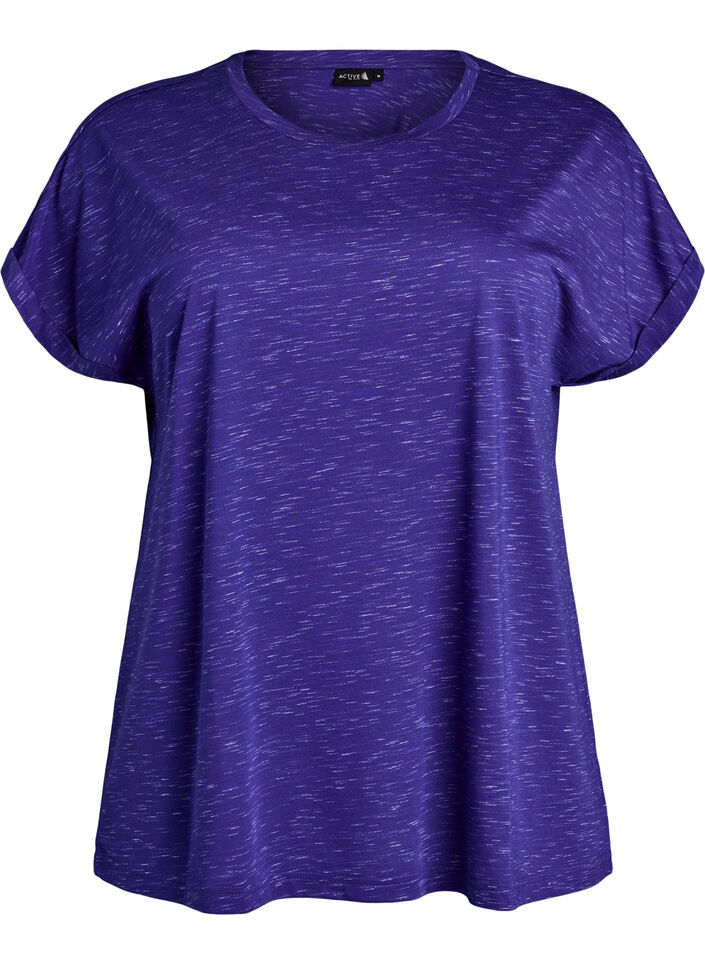 T-shirt d'entra&icirc;nement ample &agrave; manches courtes, Violet, Packshot image number 0