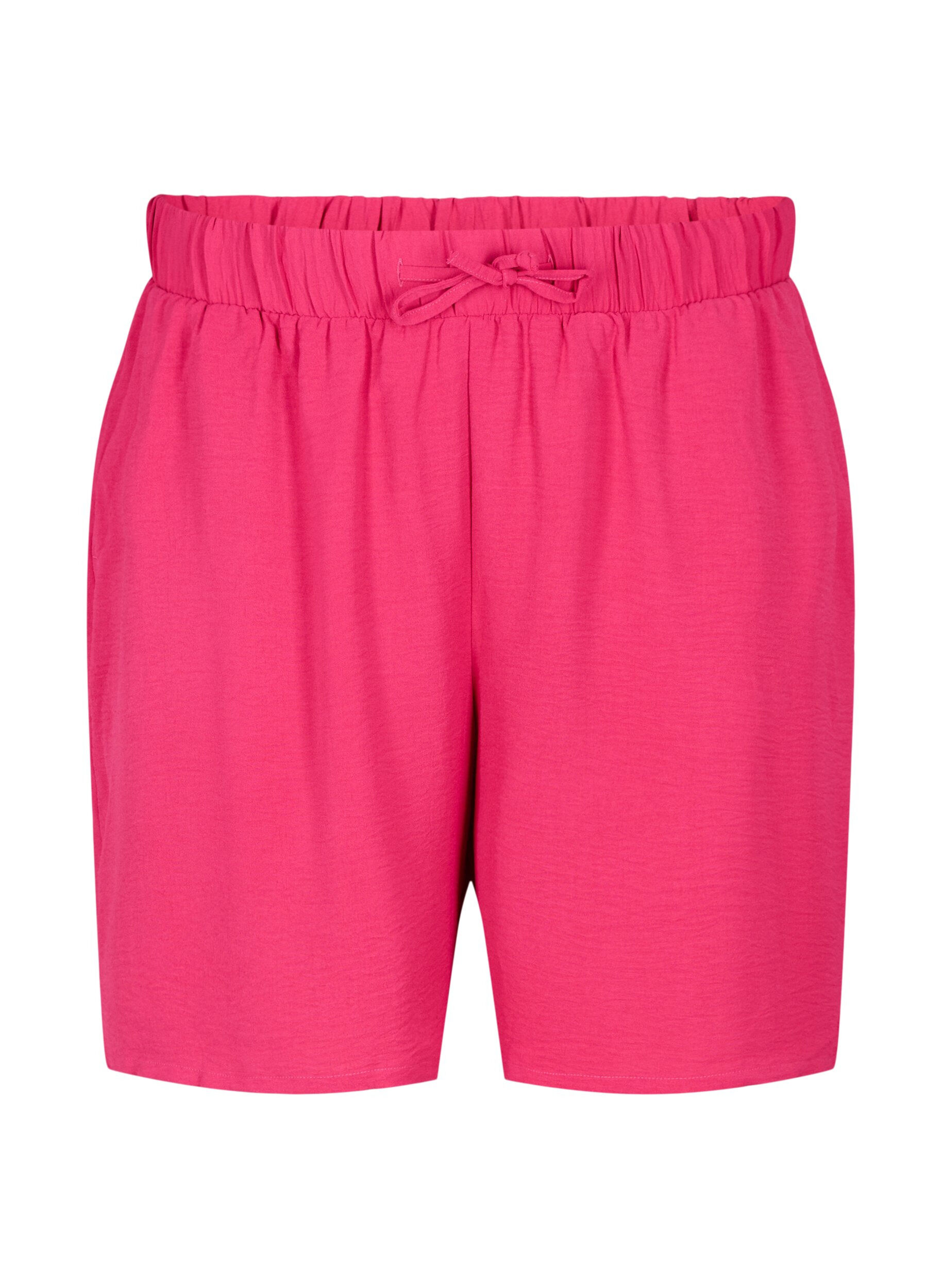 Zizzi Short avec poches et ceinture &eacute;lastique, Rose, Packshot image number 0