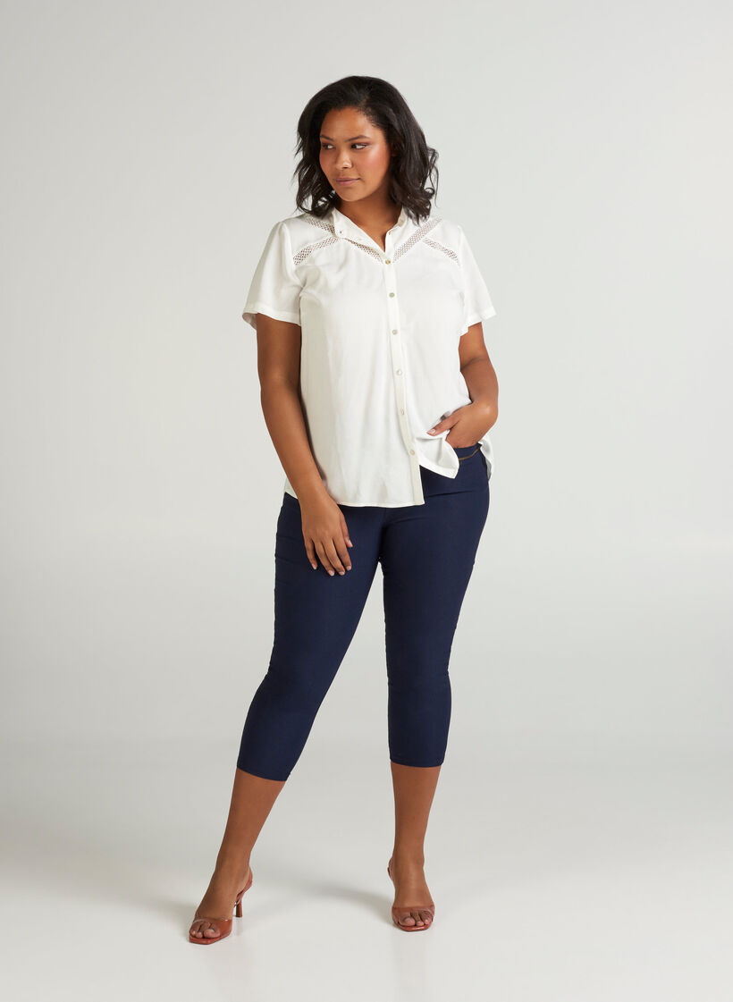 Pantalon 3/4 près du corps avec fermetures éclairs, Night Sky, Model image number 2