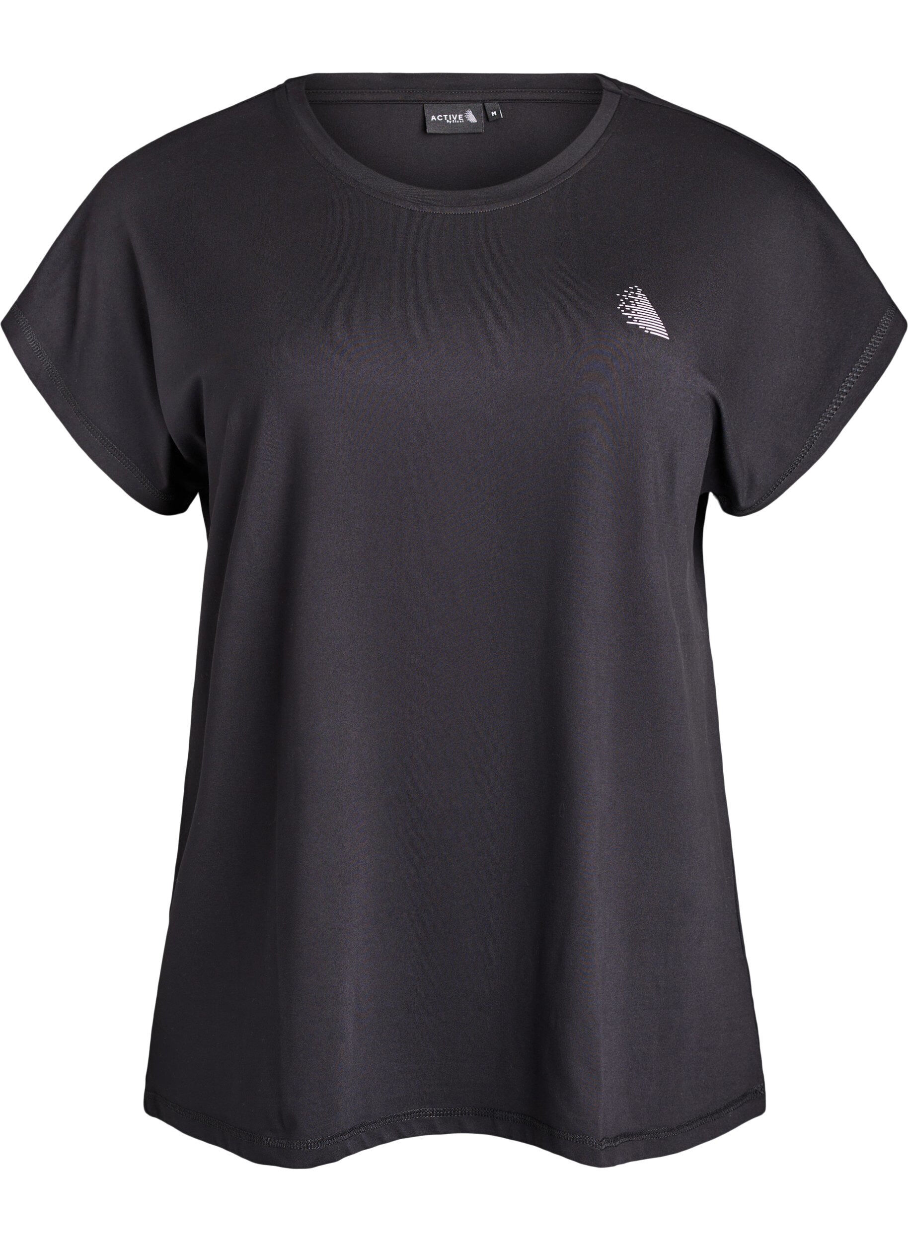 ZizziEffen gekleurd trainingsshirt, Zwart, Packshot image number 0
