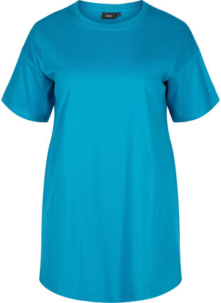 T-shirt long à manches courtes en coton, Fjord Blue, Packshot image number 0