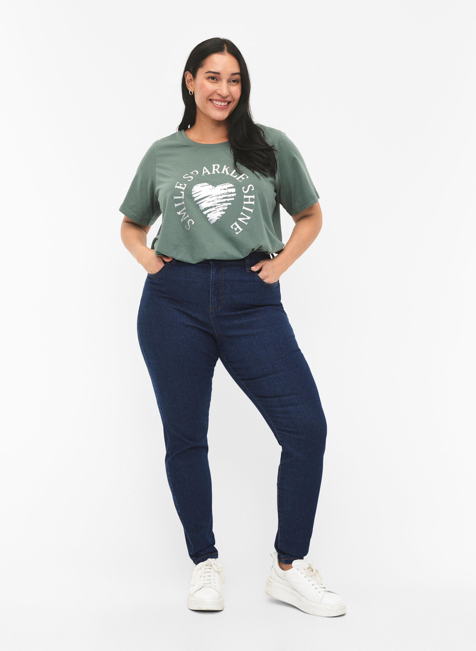 Jeans met super slanke pasvorm, Blauw, Model