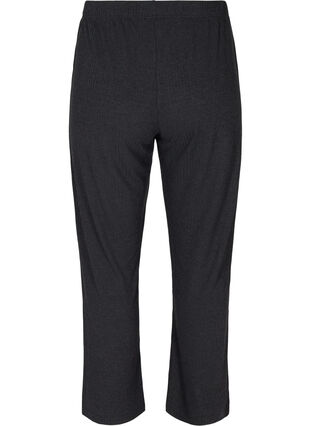 Pantalon ample en matière côtelée, Dark Grey Melange, Packshot image number 1