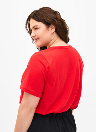 FLASH - T-shirt met ronde hals, High Risk Red, Model image number 1