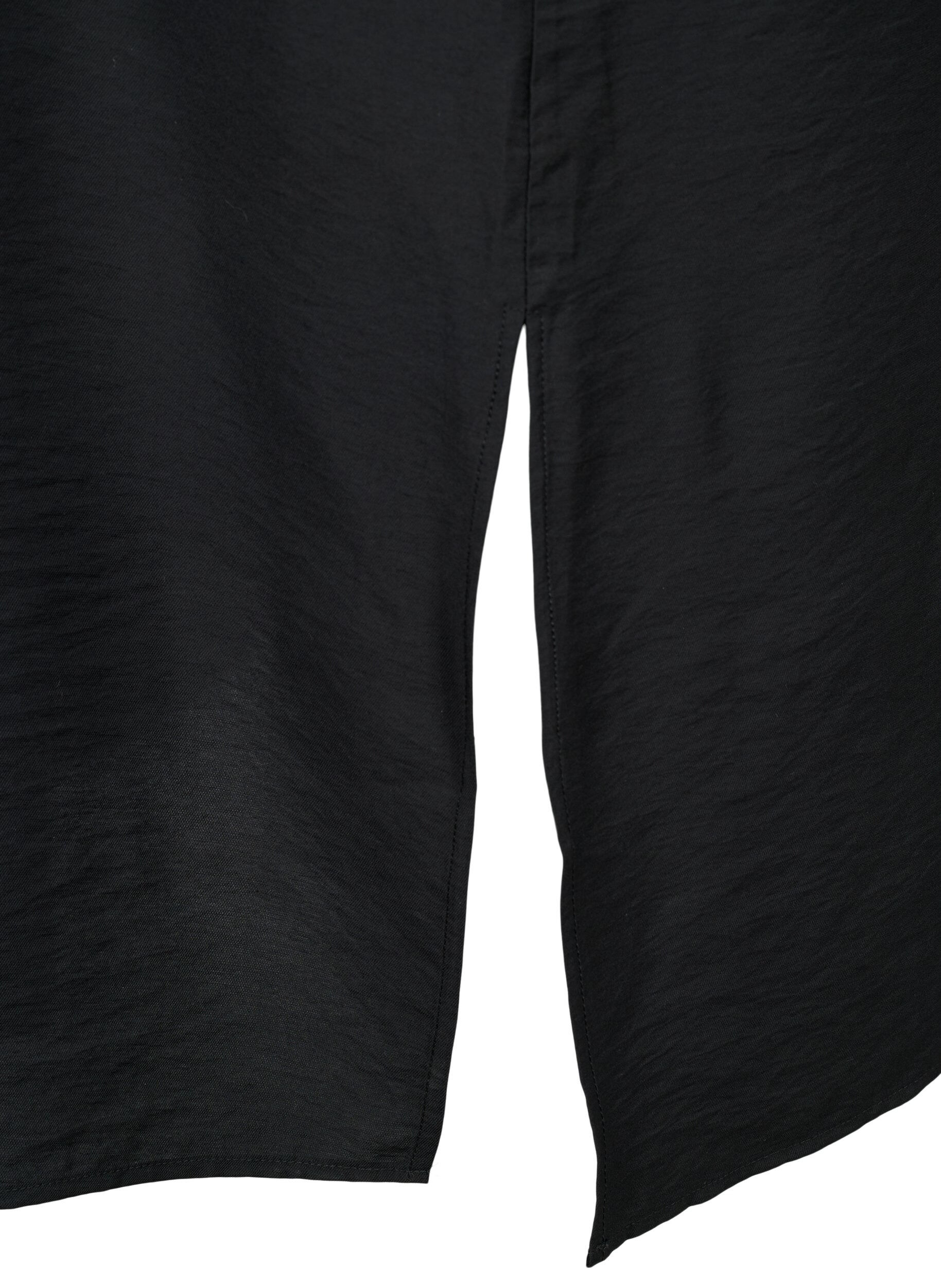 Zizzi Robes &agrave; une &eacute;paule en viscose, Noir, Packshot image number 3