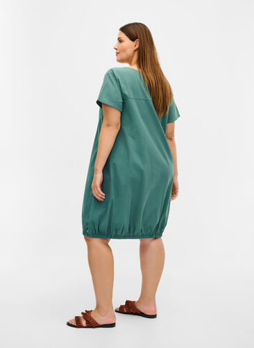 Robe en coton à manches courtes, Sea Pine, Model image number 1