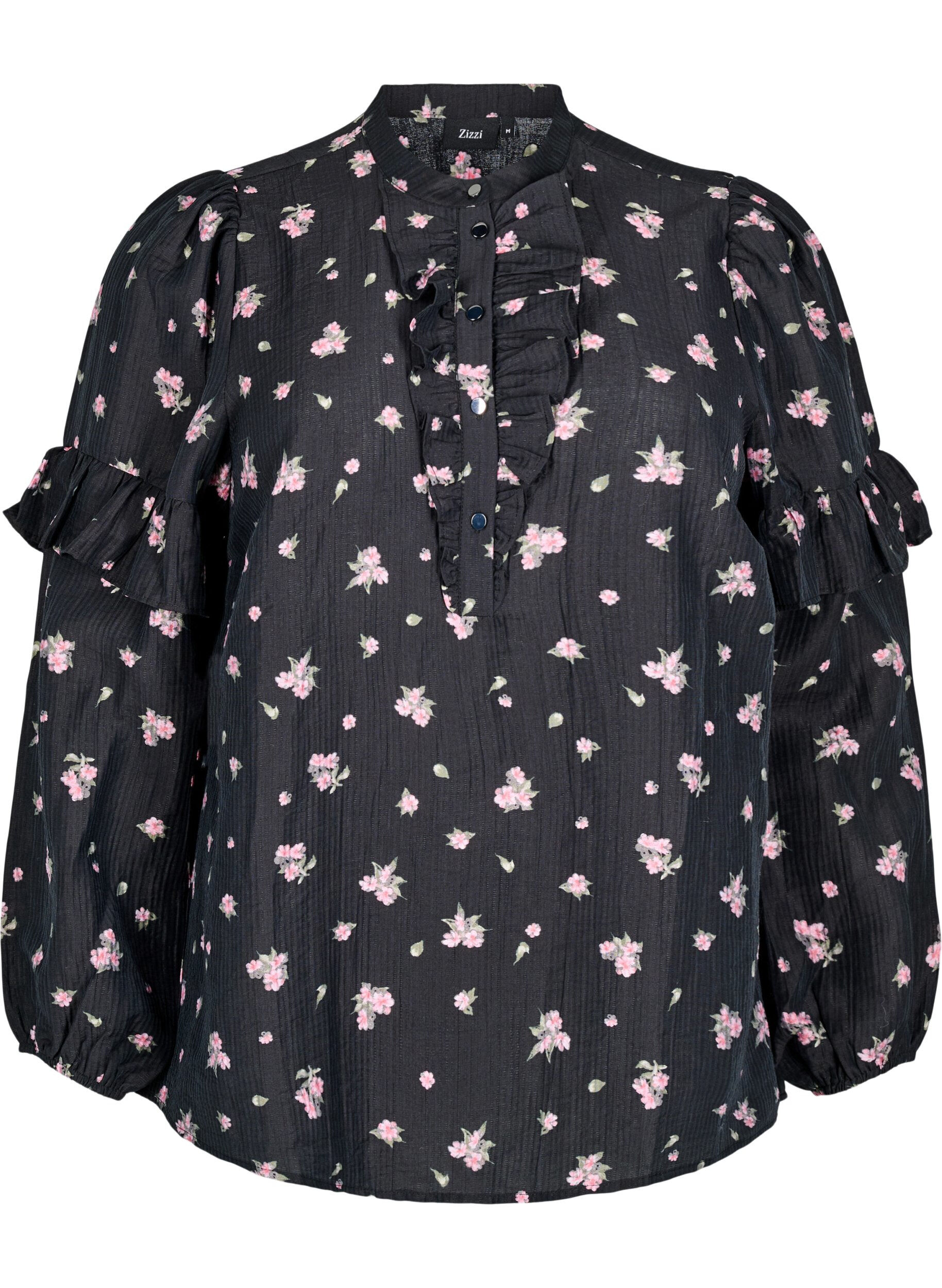Bloemenblouse in lyocell