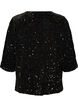 Cardigan avec sequins et manches 3/4, Noir, Packshot image number 1