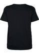 Katoenen T-shirt met pailletten, Black W. Be free, Packshot image number 1