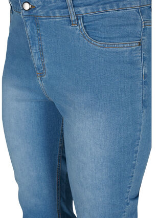 Pantalon capri moulant en denim de coton, Light blue denim, Packshot image number 2
