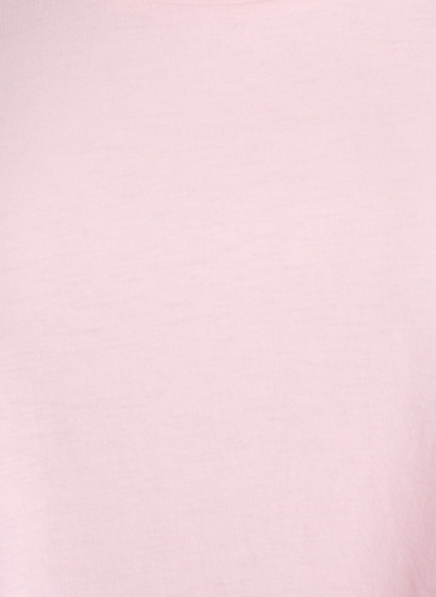 ZizziT-shirt &agrave; manches courtes en coton m&eacute;lang&eacute;, Rose, Packshot image number 2