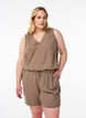 Korte broek met zakken en elastische tailleband, Bruin, Model image number 0