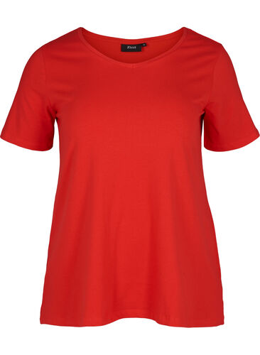 Basic T-shirt , High Risk Red, Packshot image number 0