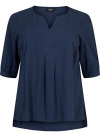 FLASH - Katoenen blouse met halflange mouwen