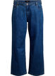 Jean &agrave; jambe large et taille haute, Bleu, Packshot image number 0