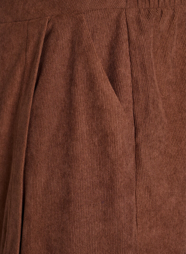 Jupe courte en velours côtelé, Marron, Packshot image number 2