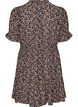 Korte viscose jurk met ruchesdetails, Blauw, Packshot image number 1