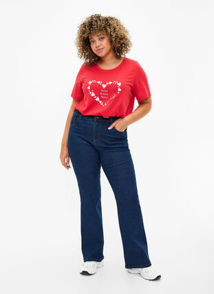 FLASH - T-shirt avec motif, High Risk Red Heart, Model image number 2