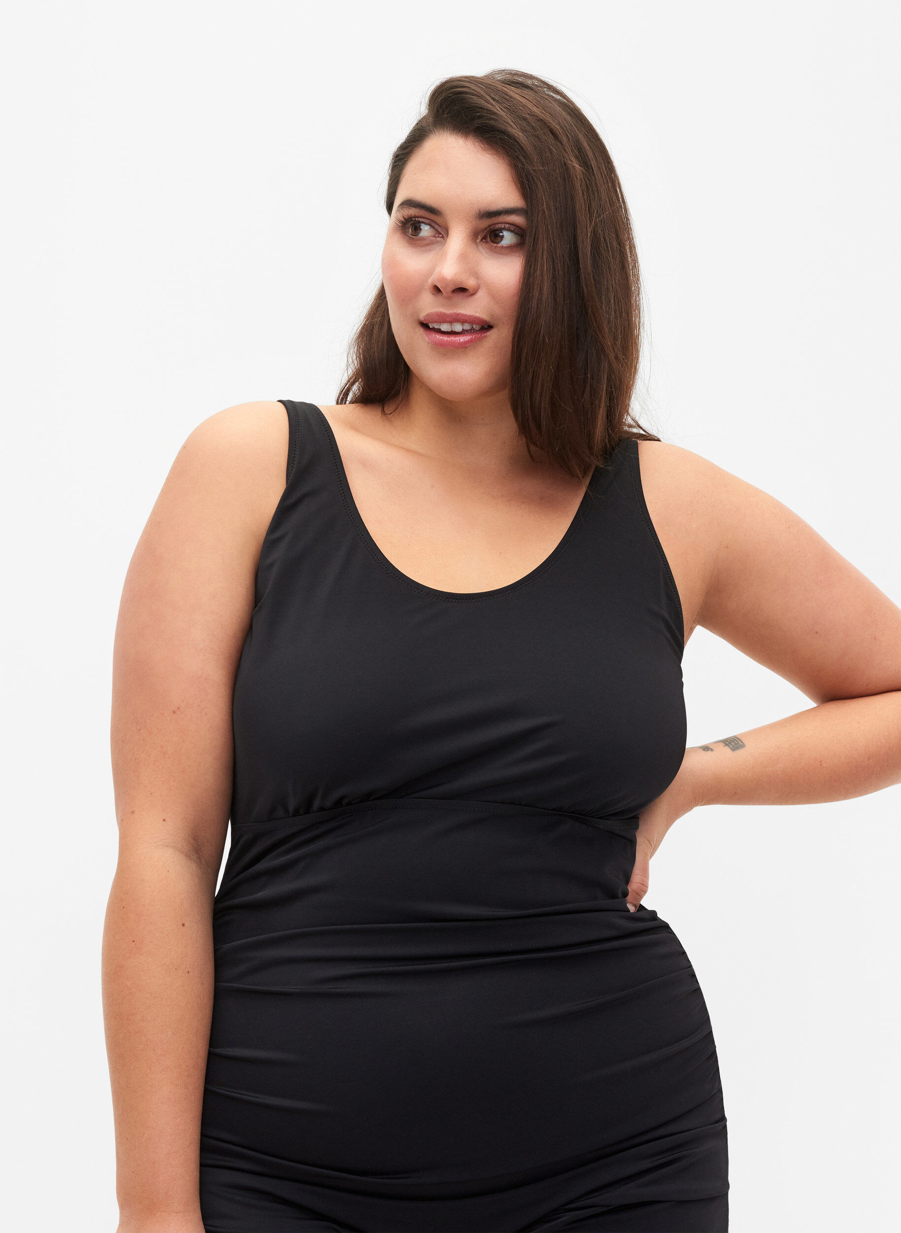 ZizziBadpak met pijpjes, Zwart, Model image number 2