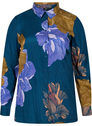 Viscose blouse met print, Reflecting Pond AOP, Packshot image number 0