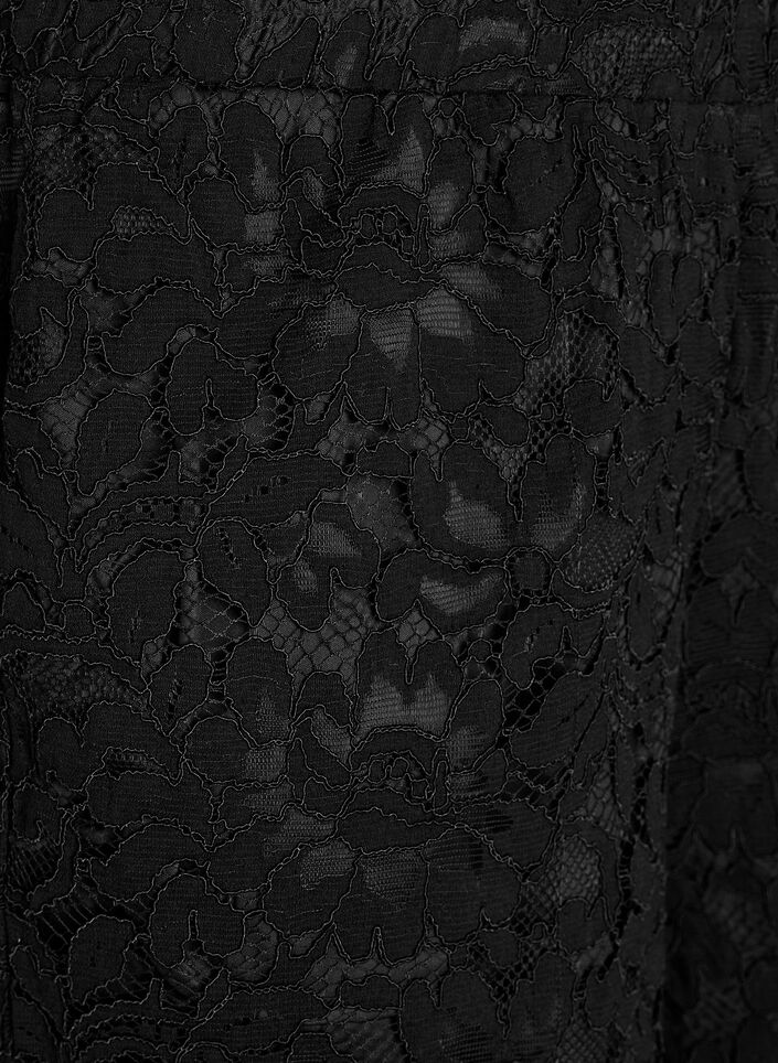 Short en dentelle taille haute avec poches, Noir, Packshot image number 2