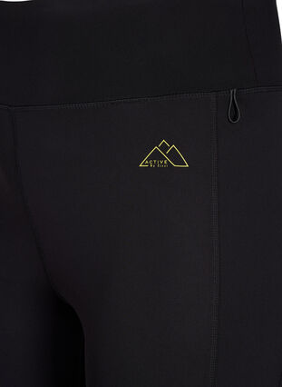 Leggings de sport longueur 3/4 avec poches, Black, Packshot image number 2