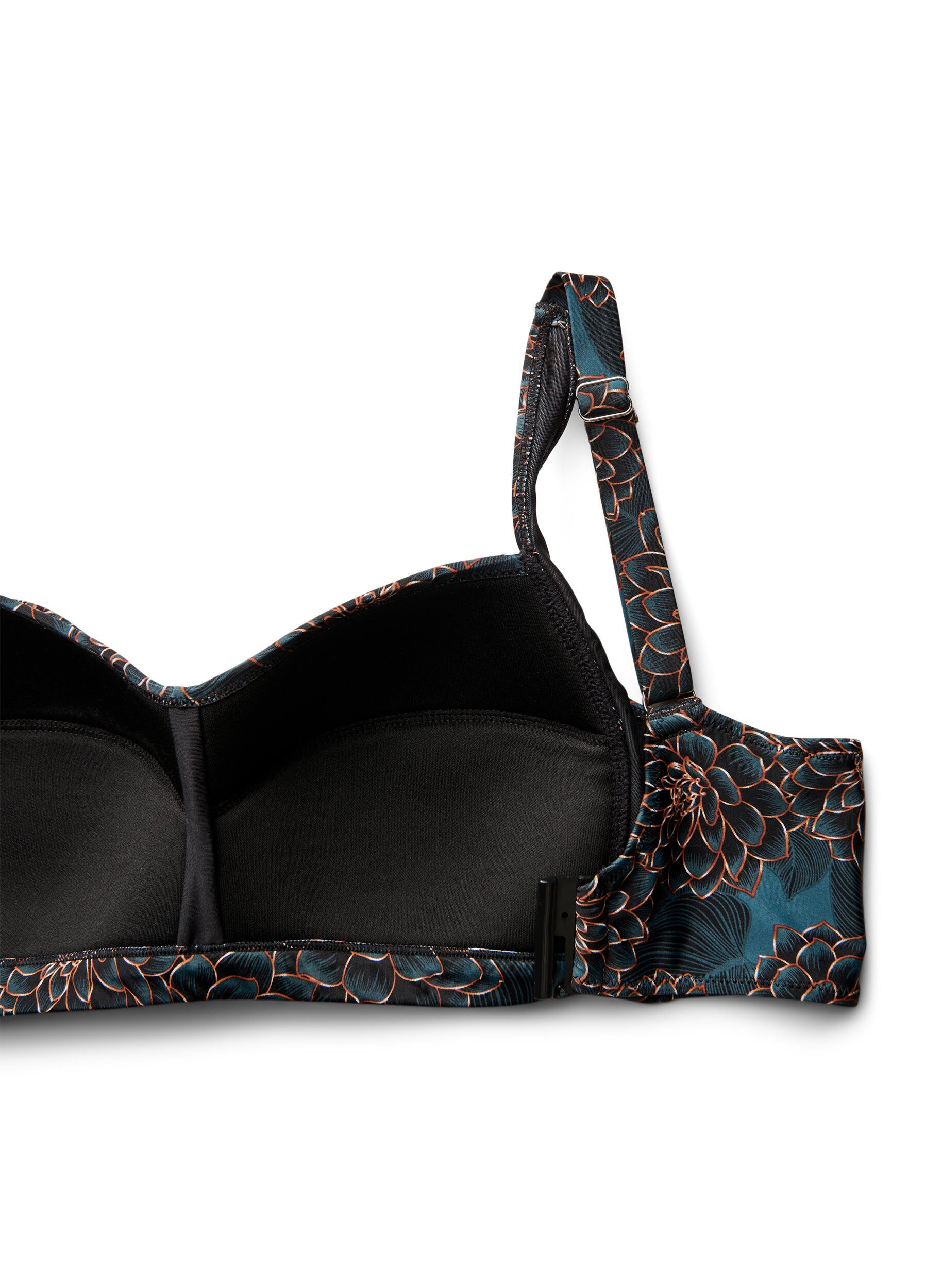 ZizziGewatteerde bikinitop met print, Blauw, Packshot image number 3