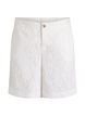 Bermuda shorts van kant met hoge taille, Vanille, Packshot image number 0