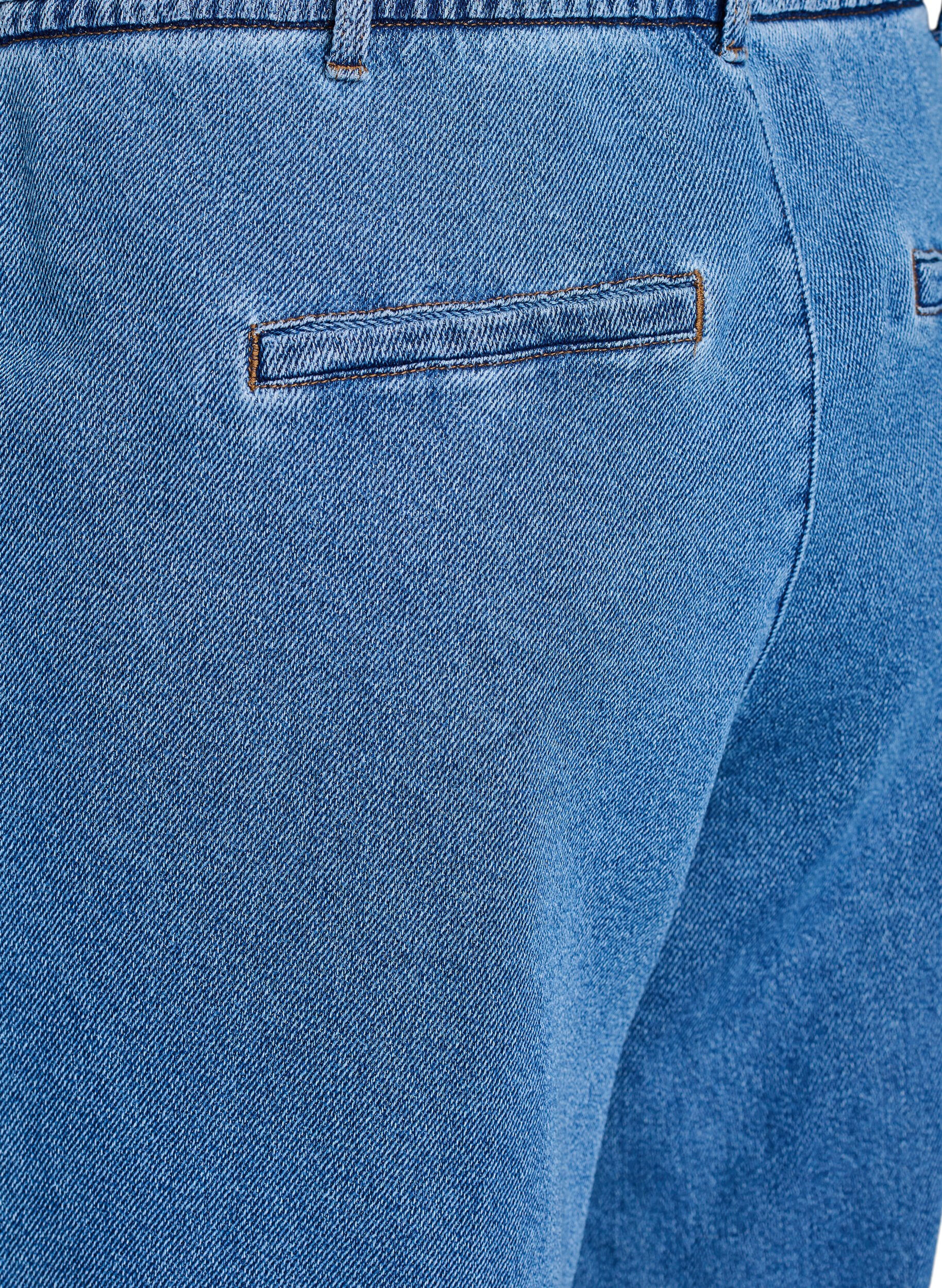 ZizziLosse pasvorm jeans met een elastische tailleband en een trekkoord, Blauw, Packshot image number 3
